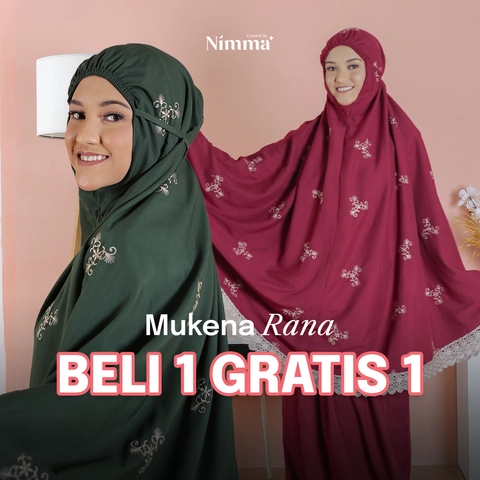 B1G1 - Mukena  Dewasa Polymicro Renda - RANA EMERALD dan RANA MAROON